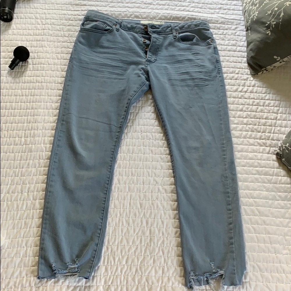 topman slim raw hem jeans